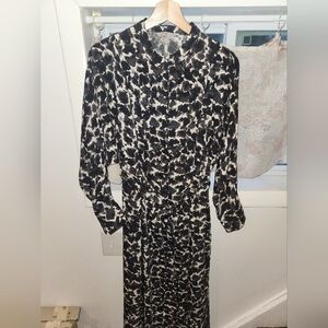 H&M Black & White Patterned Dress